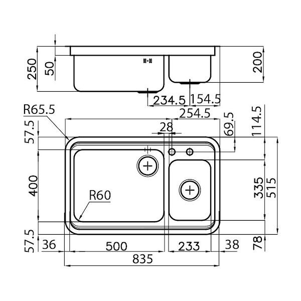 水槽 Triplo Invaso
