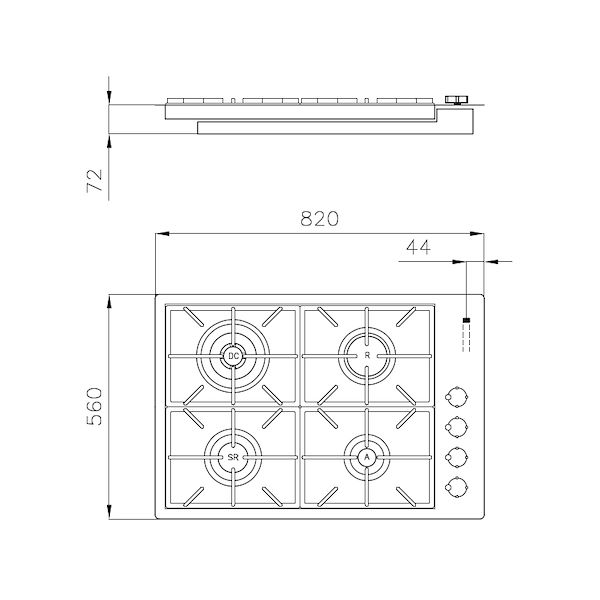燃气灶 Foster Milano