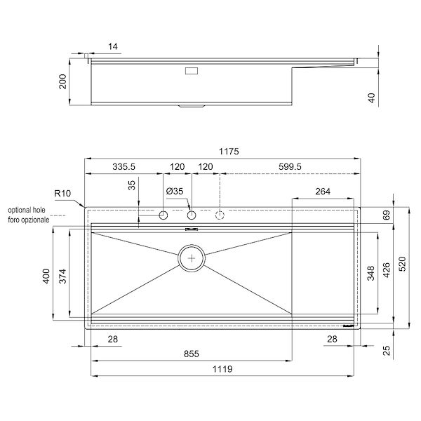 水槽 Milanello workstation