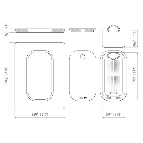 带不锈钢沥水篮的伊罗科木砧板