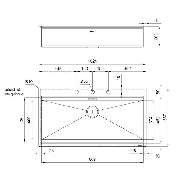水槽 Foster Milano